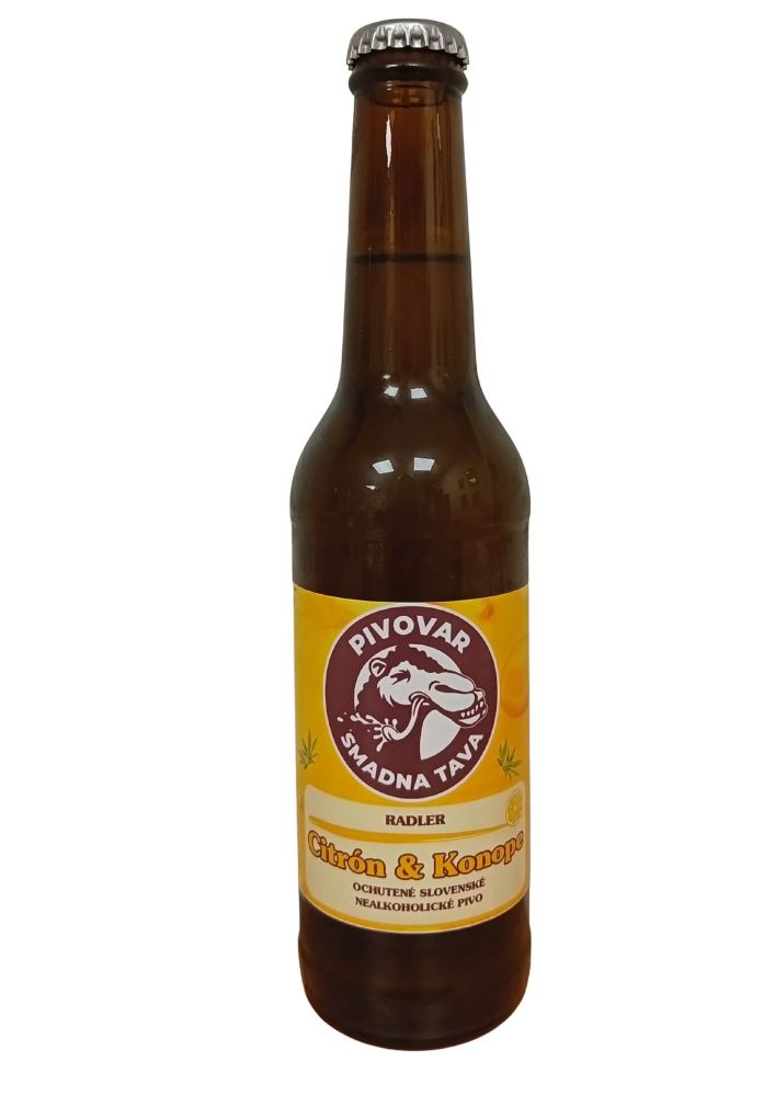 Radler SMADNA TAVA s príchuťou citrón-konope 0,33l sklo